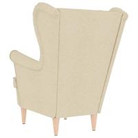 Fauteuil 74x84x100 cm stof crmekleurig - thumbnail