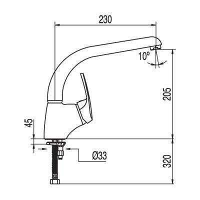 Keukenkraan Tres ECO | Opbouw | 360° Draaibaar | Mengkraan | 1-hendel | Rond | Chroom Keukenkraan Tres ECO | Opbouw | 360° Draaibaar | Mengkraan | 1-hendel | Rond | Chroom