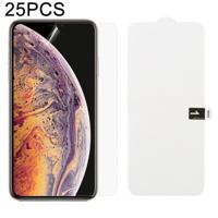 25 stuks zachte hydrogel film volledige dekking voorkant beschermer met alcohol katoen + kraskaart voor iPhone XS Max - thumbnail