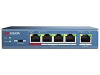 Hikvision Digital Technology DS-3E0105P-E network switch Unmanaged Fast Ethernet (10/100) Blue Power over Ethernet (PoE) - Hikvision Digital Technology DS-3E0105P-E, Unmanaged, Fast Ethernet (10/100), - thumbnail