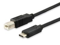 Equip USB 2.0 kabel B->C m/1, 0m Type C polybag - thumbnail