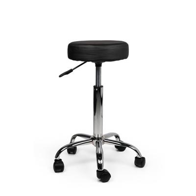 Tabouret kruk Office standaard met gasveer harde wielen zw