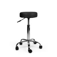 Tabouret kruk Office standaard met gasveer harde wielen zw - thumbnail