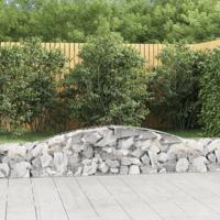 VidaXL Schanskorf gewelfd 400x30x40/60 cm gegalvaniseerd ijzer - thumbnail
