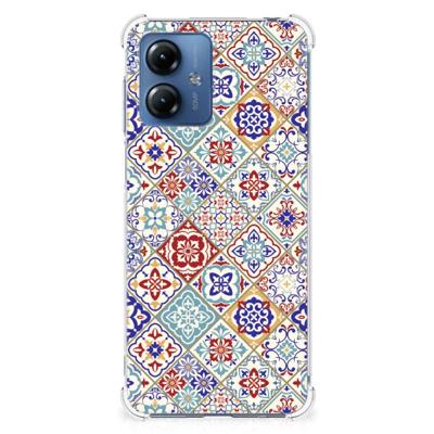 Motorola Moto G14 Anti-Shock Hoesje Tiles Color Motorola Moto G14 Anti-Shock Hoesje Tiles Color