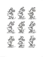 Kunstdruk Minnie Mouse - Sketched Multi 60x80cm - thumbnail