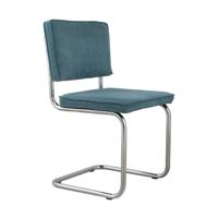 Zuiver Eetkamerstoel 'Ridge' Rib, kleur Blauw - thumbnail