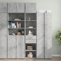 Opbergkast smal 45x42,5x225 cm bewerkt hout betongrijs - thumbnail