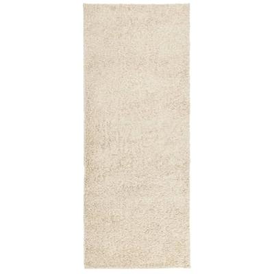 VidaXL Vloerkleed pamplona shaggy hoogpolig modern 80x200 cm goudkleur VidaXL Vloerkleed pamplona shaggy hoogpolig modern 80x200 cm goudkleur