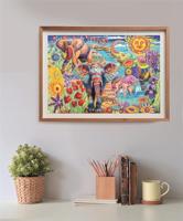 Clementoni legpuzzel kunstwerken olifanten carnaval, 500st. - thumbnail