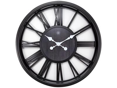 NeXtime NX-7346ZW Wandklok NXt Quebec Dia 51cm Kunststof Zwart