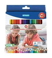 Stylex Driehoekige Kleurpotloden 24 Kleuren - thumbnail