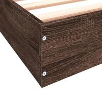 Bedframe bewerkt hout bruin eikenkleur 100x200 cm - thumbnail