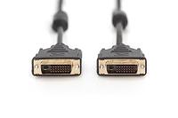 DIGITUS DVI-aansluitkabel, DVI(24+1), 2x ferriet M/M, 3,0 m, DVI-D Dual Link, zwart - thumbnail