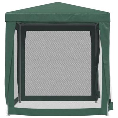Partytent met 4 mesh zijwanden 2x2 m HDPE groen - thumbnail