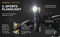 ArmyTek Wizard C2 Pro Max Magnet White Handlamp werkt op een accu LED Met magneethouder 3720 lm 1440 h 79 g - thumbnail