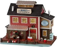 Lemax moore's fish packing co. verlicht kersthuisje Plymouth Corners 2022 - thumbnail