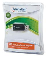 Manhattan Hi-Speed USB 3-D Audio Adapter 2.1 Externe geluidskaart Externe koptelefoonaansluitingen - thumbnail