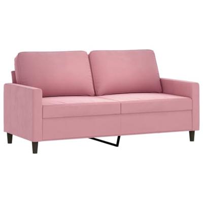 2-delige Loungeset met kussens fluweel roze