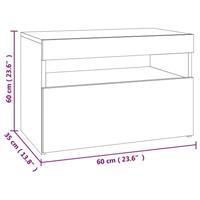 Tv-meubel met LED-verlichting 60x35x40 cm betongrijs - thumbnail