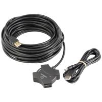 Renkforce RF-6270930 USB 2.0-hub 4 poorten Met ingebouwde repeater Zwart - thumbnail