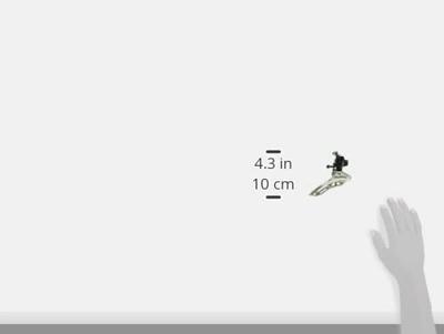Voorderailleur 3 x 6/7 speed Shimano Tourney FD-TY300 down swing/down pull - hoge klem 28,6 mm - 42T - (66-69°) - Zwart/Zilver - thumbnail