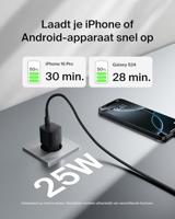 Kabel USB naar Lightning Belkin WCA012KQBK Zwart - thumbnail