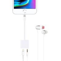 8 pin vrouwelijke + 3 5 mm Audio vrouwelijke aan 8 Pin Male opladen & Listening Converter Adapter voor iPhone XR / iPhone XS MAX / iPhone X & XS / iP - thumbnail