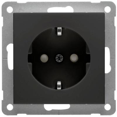 PEHA Badora MAT ZWART stopcontact RA + kinderbeveiliging - 4603520
