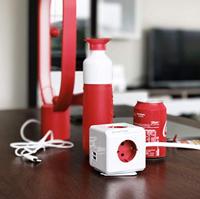 Allocacoc PowerCube Extended USB incl. 1.5 m kabel rood Type F - thumbnail