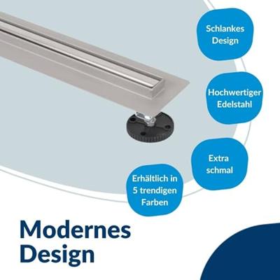 Ben Small douchegoot inclusief rooster 70cm geborsteld rvs