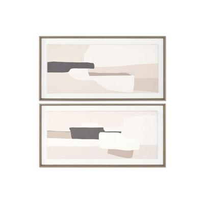 Schilderij Home ESPRIT Wit Beige Abstract Stads 100 x 4 x 50 cm (2 Stuks) Schilderij Home ESPRIT Wit Beige Abstract Stads 100 x 4 x 50 cm (2 Stuks)