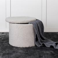 Nohr Poef 'Geralyn' Teddy, kleur Greige - thumbnail