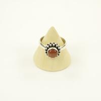 Zilveren Ring met Goldstone Maat 19 (Sterling Zilver 925) - thumbnail