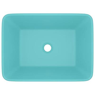 VidaXL Wastafel 41x30x12 cm keramiek mat lichtgroen