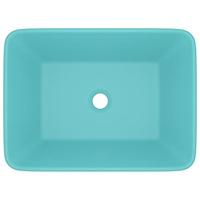 Wastafel 41x30x12 cm keramiek mat lichtgroen - thumbnail