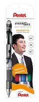 Gelschrijver Pentel BL77 Energel medium assorti 4 stuks - thumbnail