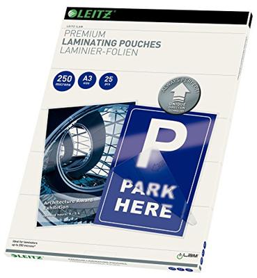 Leitz Lamineerfolie DIN A3 250 micron glanzend 25 stuk(s) Leitz Lamineerfolie DIN A3 250 micron glanzend 25 stuk(s)