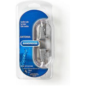 Satellietkabel | F-Quick Male Haaks - F-Quick Male Haaks | 1,00 m | Wit