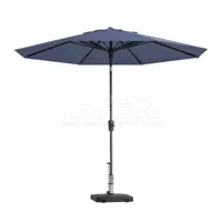 Parasol Paros II Rond Ø3m met kniksysteem - Saffier Blauw - thumbnail