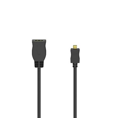 Hama HDMI-kabeladapter, type D (Micro) - type A koppeling, ethernet, verguld HDMI kabel