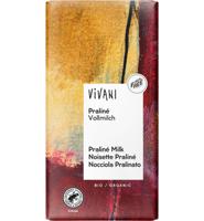 Chocolade melk praline nougat bio 100 Gram - thumbnail