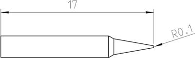 Weller RTP 002 C Soldeerpunt Beitelvorm Grootte soldeerpunt 0.2 mm Lengte soldeerpunt: 17 mm Inhoud: 1 stuk(s)