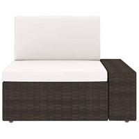 3-delige Loungeset poly rattan bruin - thumbnail