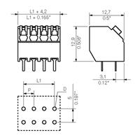 Weidmüller 1885680000 Veerkrachtklemblok 1.5 mm² Aantal polen 5 Zwart 30 stuk(s)