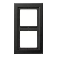 Jung LS Design Afdekraam Antraciet 2-voudig - thumbnail