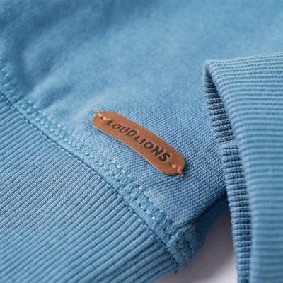 Kindertrui met gorillaprint 128 middelblauw