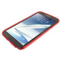 Samsung Galaxy Note II / N7100 doorschijnend TPU hoesje (rood) - thumbnail