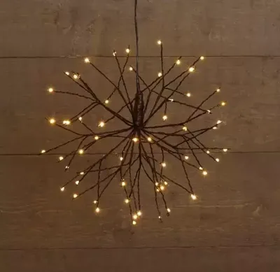 Kerstverlichting Led Ster flash 30cm 63 lampjes - Warm Wit Kerstverlichting Led Ster flash 30cm 63 lampjes - Warm Wit