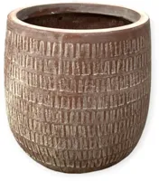 Mica Decorations bloempot Tallinn 31,5x31,5cm bruin - thumbnail